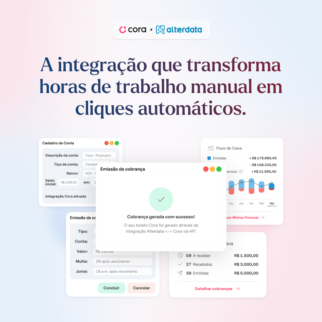 Integração via API - Cora e Alterdata